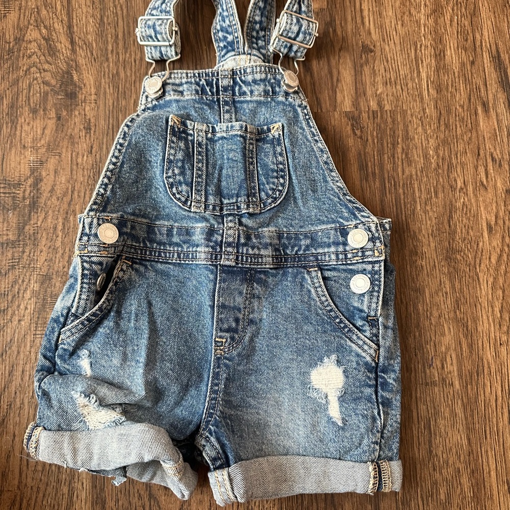 H&M denim short overalls